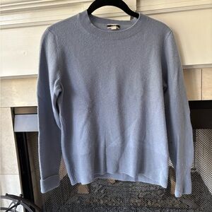 Womens J Crew 100% Cashmere Blue Sweater